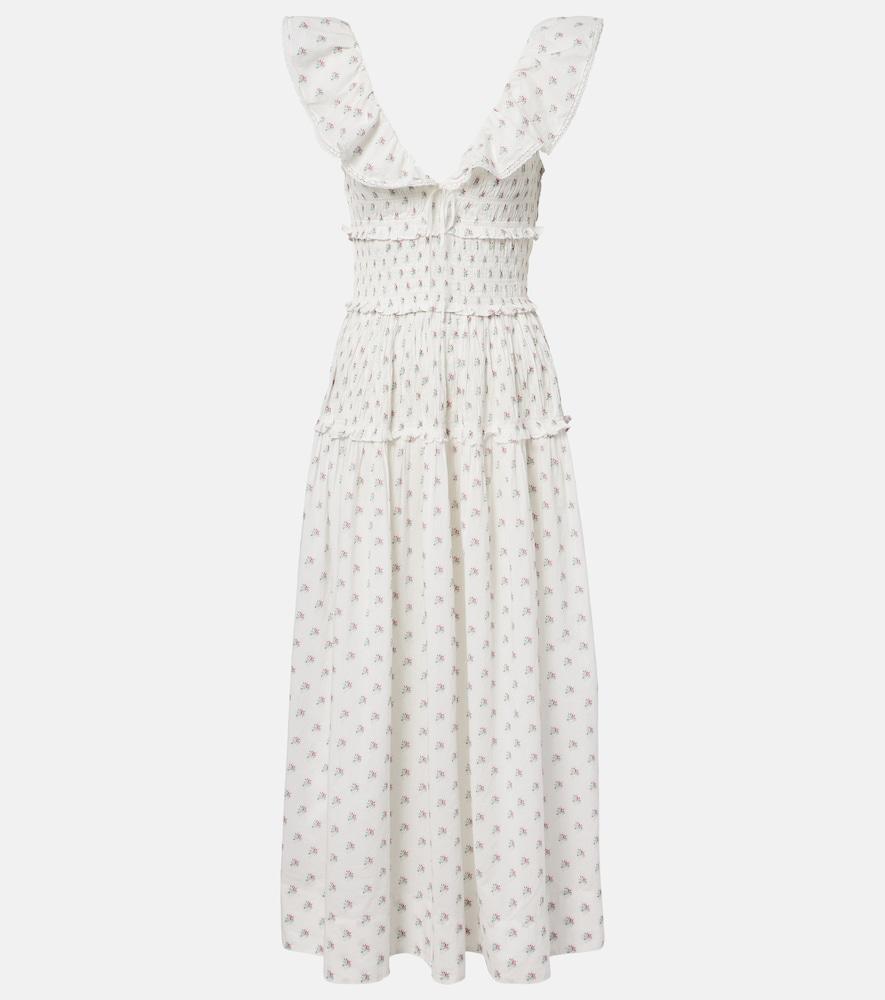 dôen sorina floral cotton midi dress