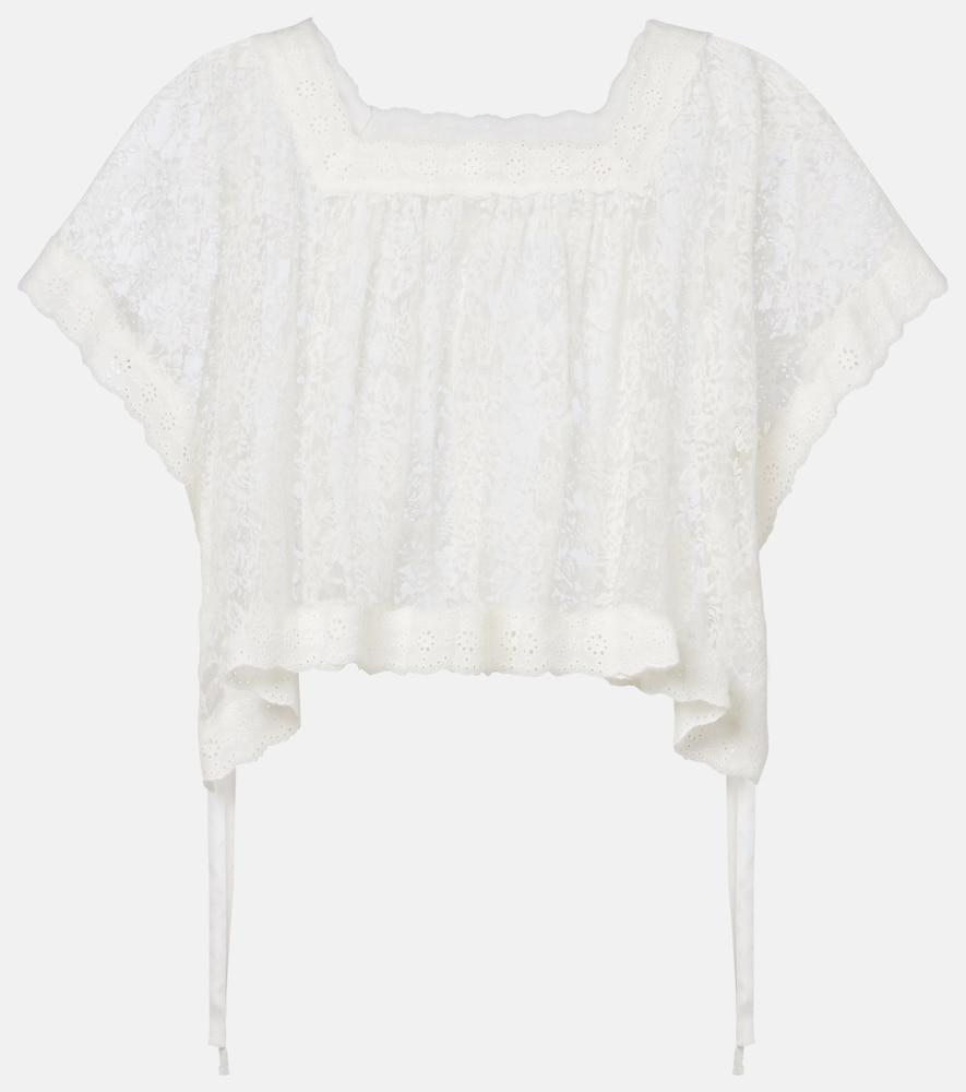 dôen vennette lace crop top
