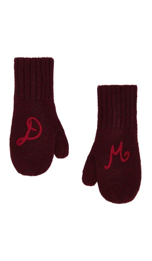 damson madder dm mittens in burgundy.
