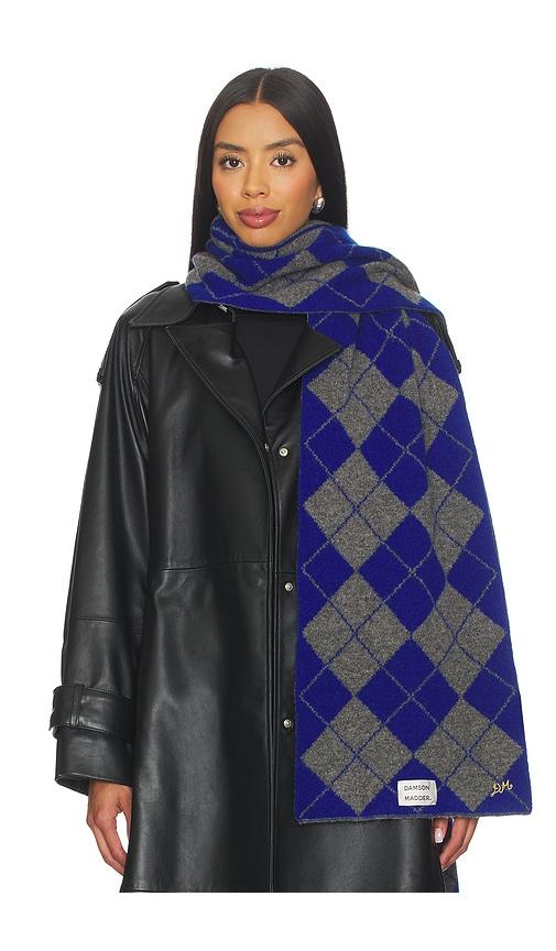 damson madder saskia scarf in blue.