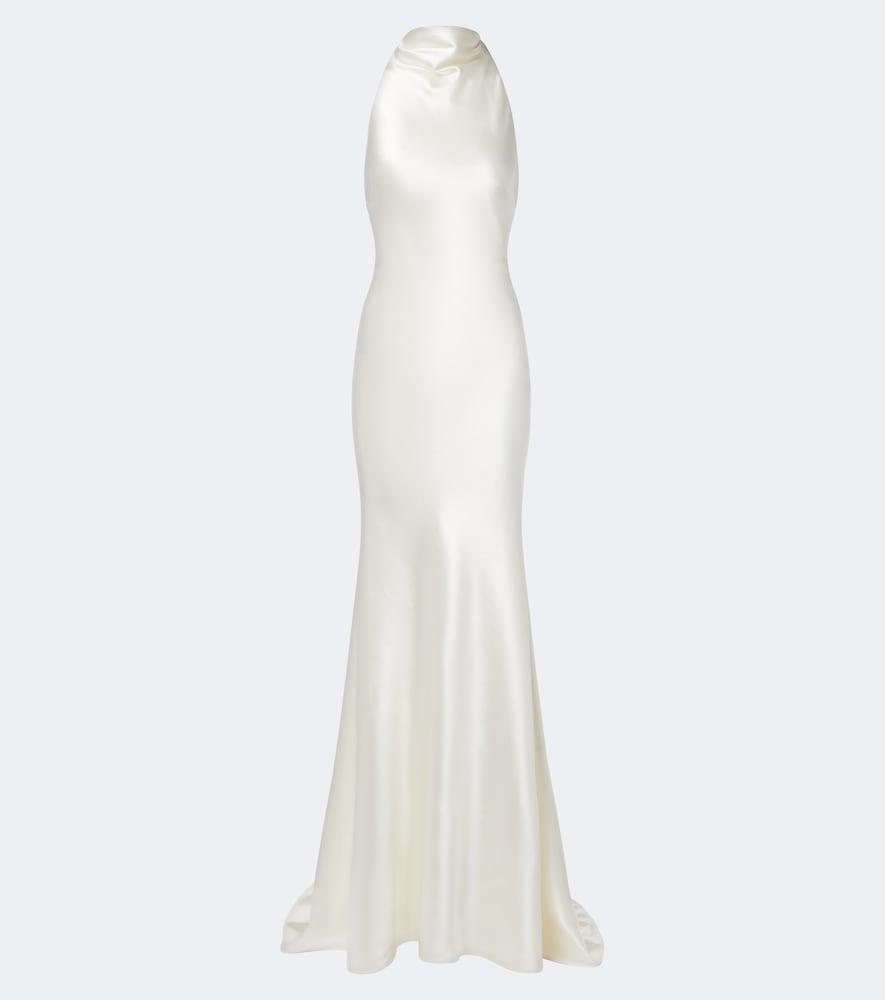 danielle frankel bridal stella wool and silk gown