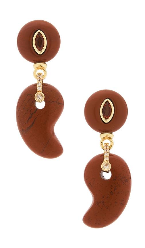 dannijo jasper earrings in red.