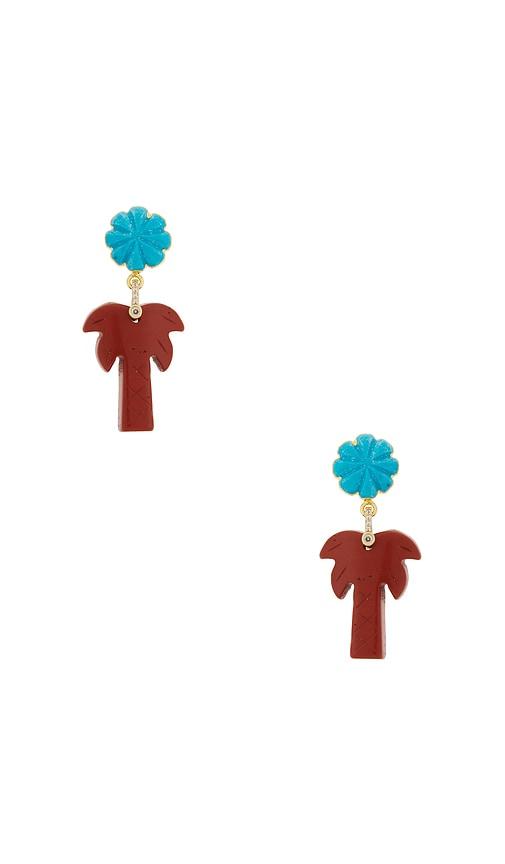 dannijo romy earrings in red.