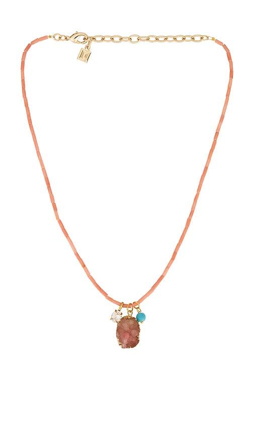 dannijo rosie necklace in pink.