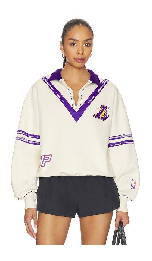 dannijopro the letterman pullover in cream. - size m (also in s, xs)