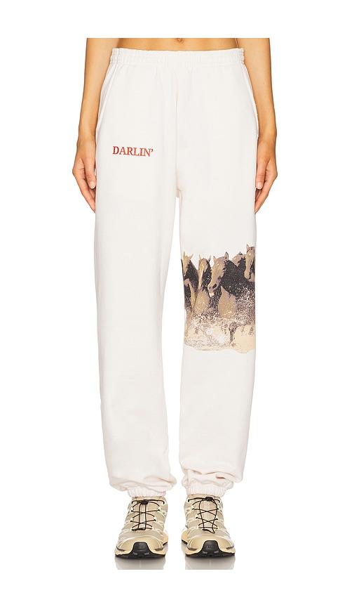 darlin wild sweatpant in cream. - size xs (also in s)