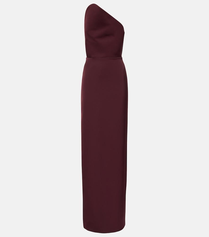 david koma asymmetric satin gown