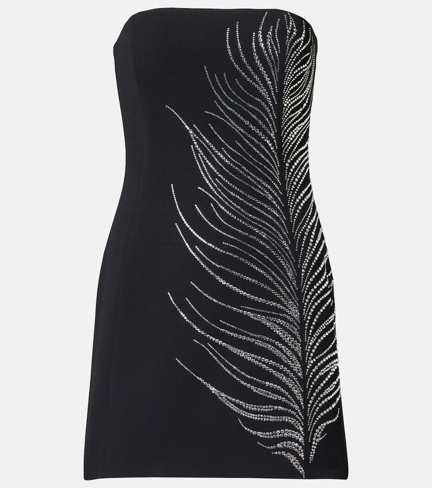 david koma crystal-embellished cady minidress