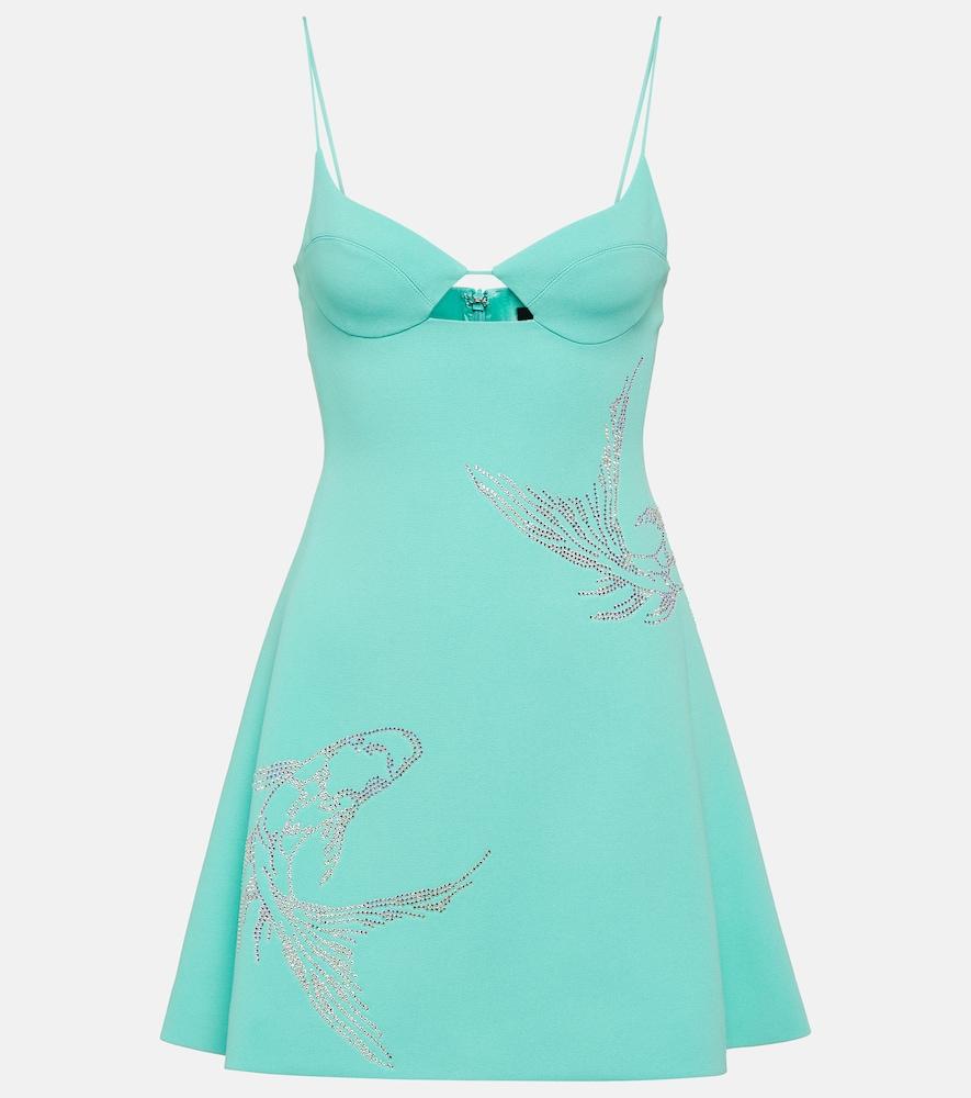 david koma crystal-embellished minidress