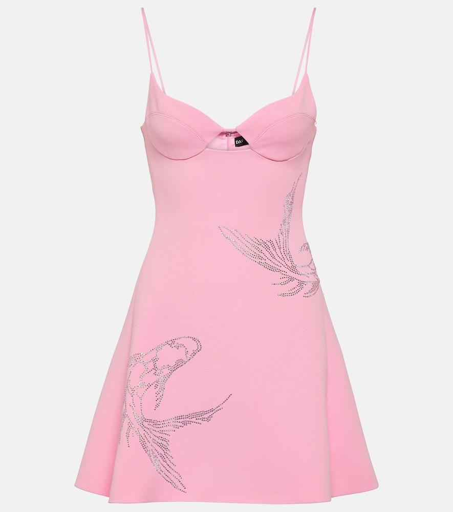 david koma crystal-embellished minidress