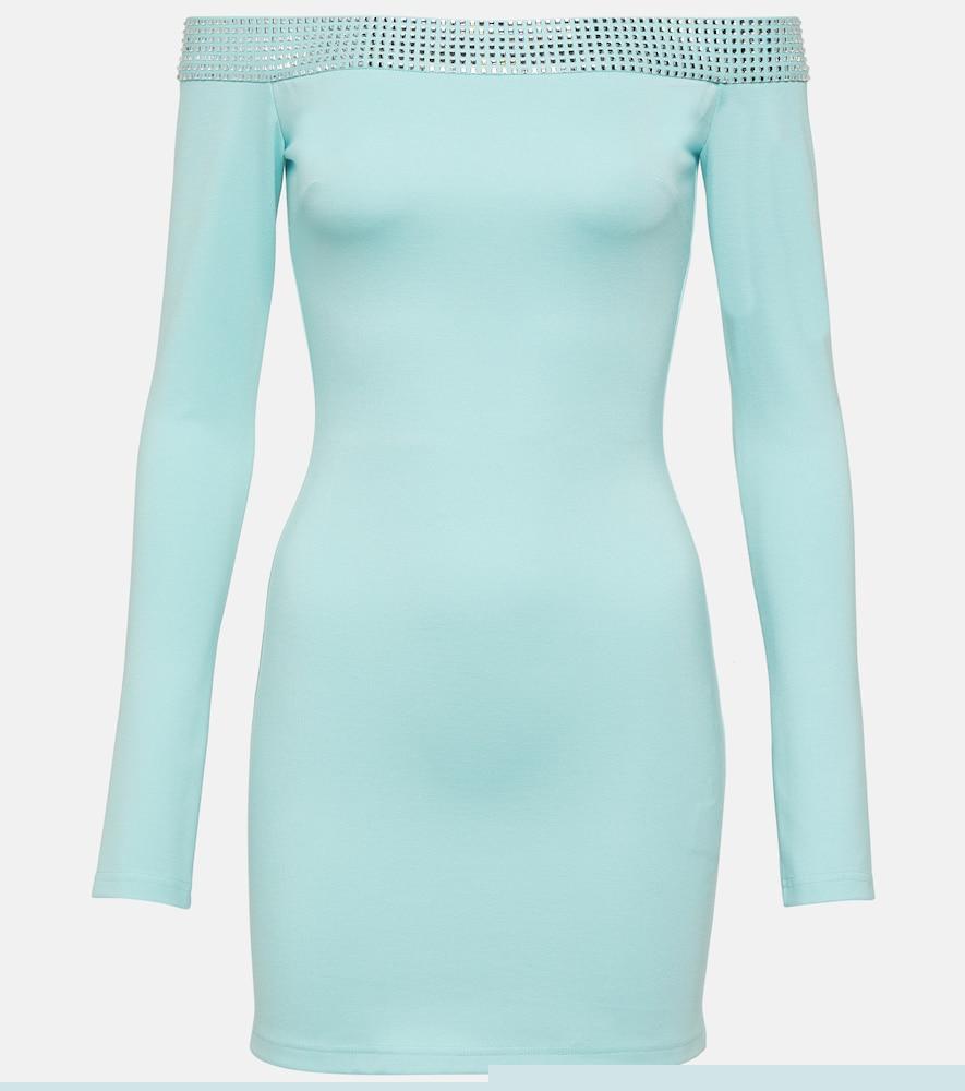 david koma crystal-embellished minidress