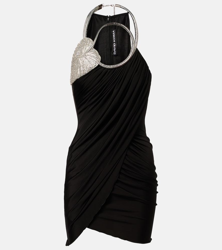 david koma draped embellished minidress