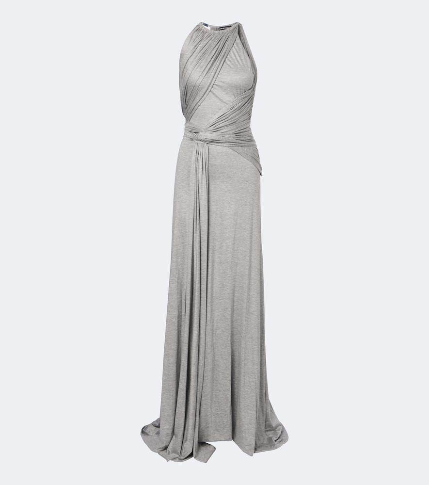 david koma draped jersey gown