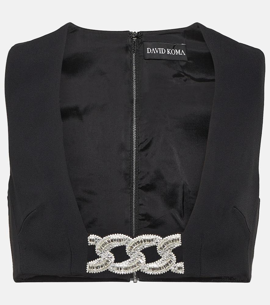 david koma embellished bra top