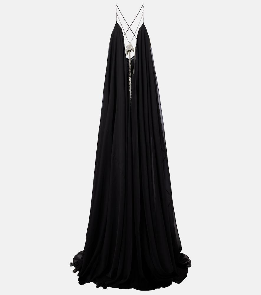 david koma embellished chiffon gown