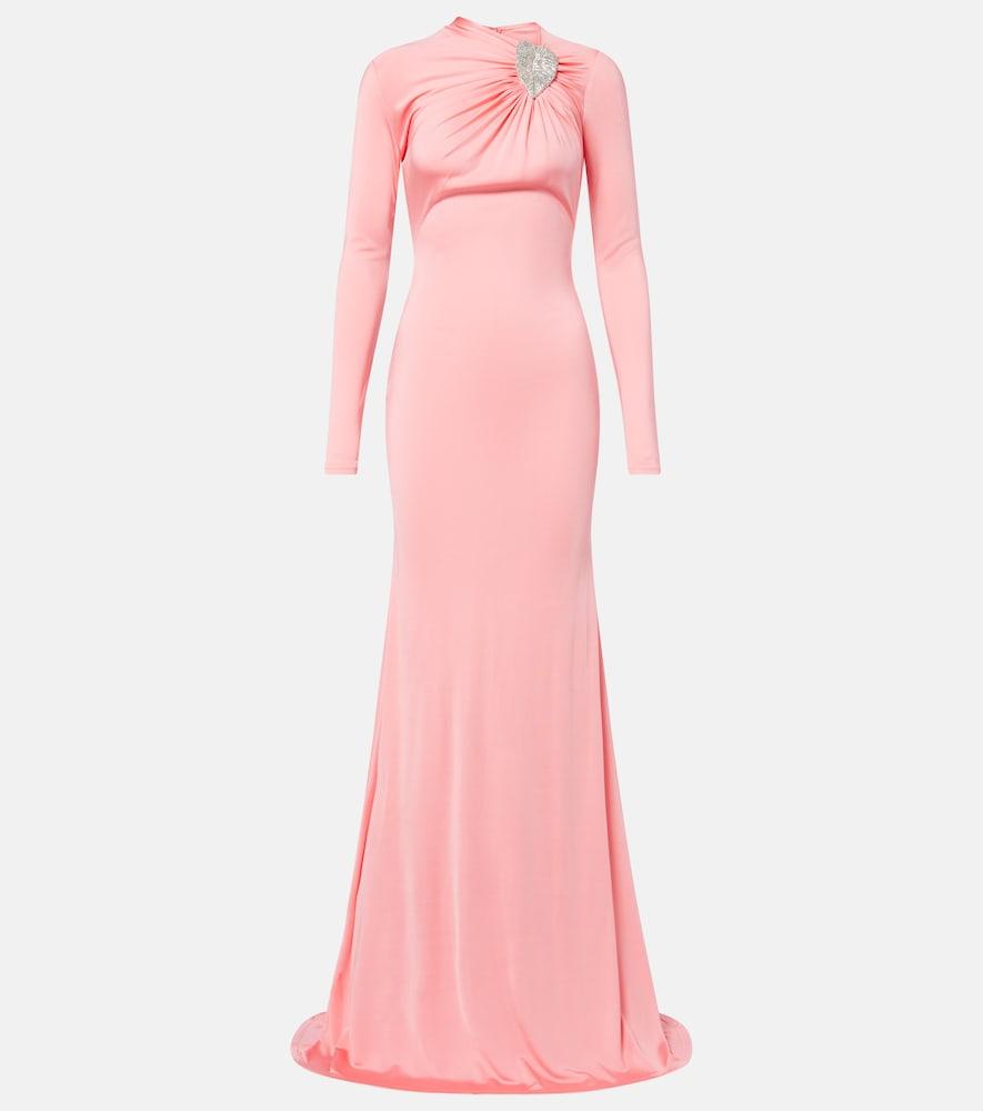david koma embellished satin gown