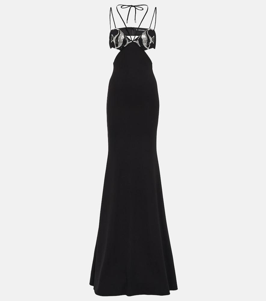 david koma embroidered cutout gown