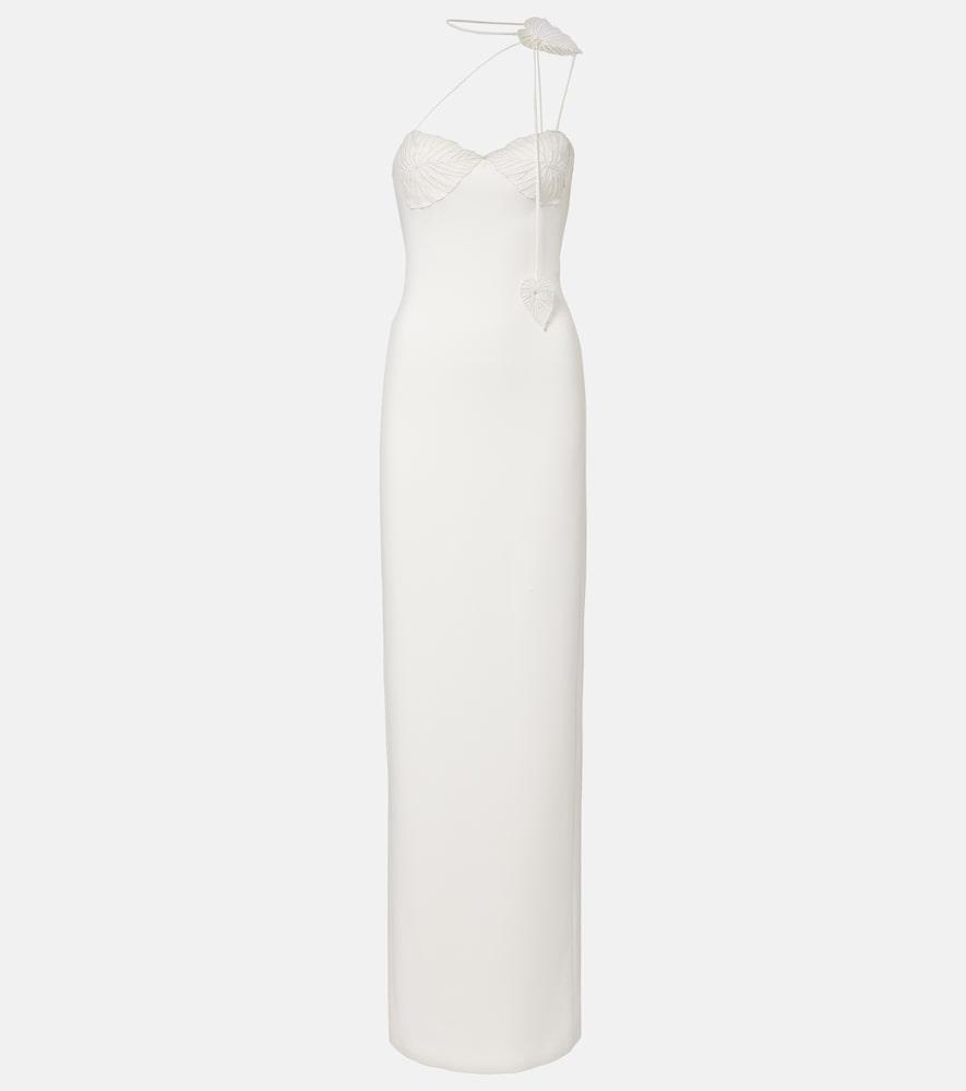 david koma embroidered gown
