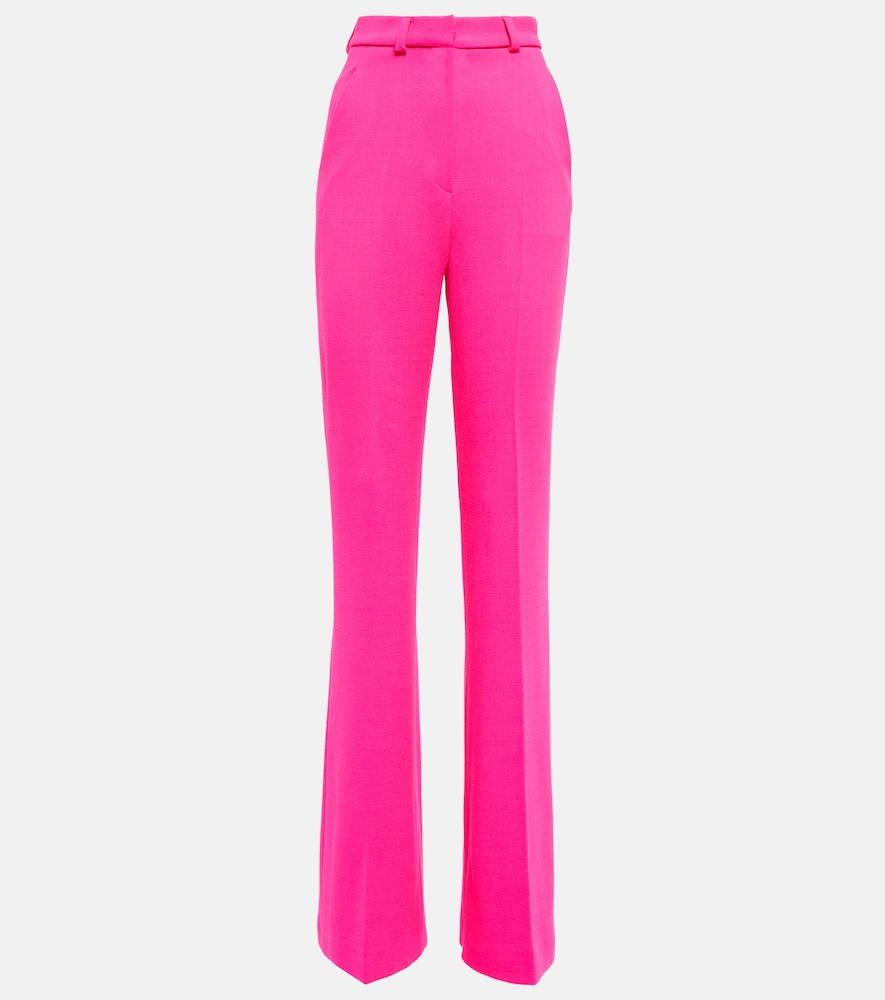 david koma high-rise flared wool-blend pants