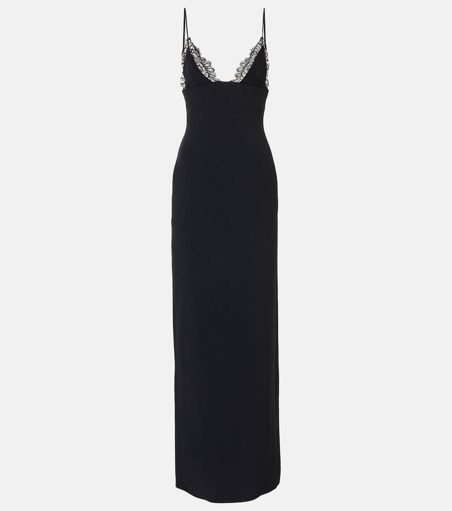 david koma lace-trimmed gown