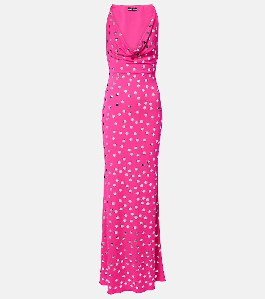 david koma polka-dot gown