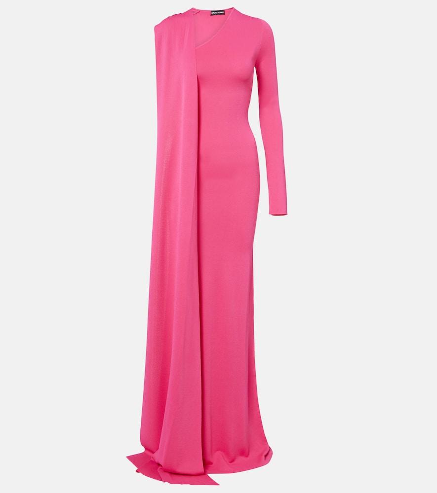 david koma scarf-detail jersey gown