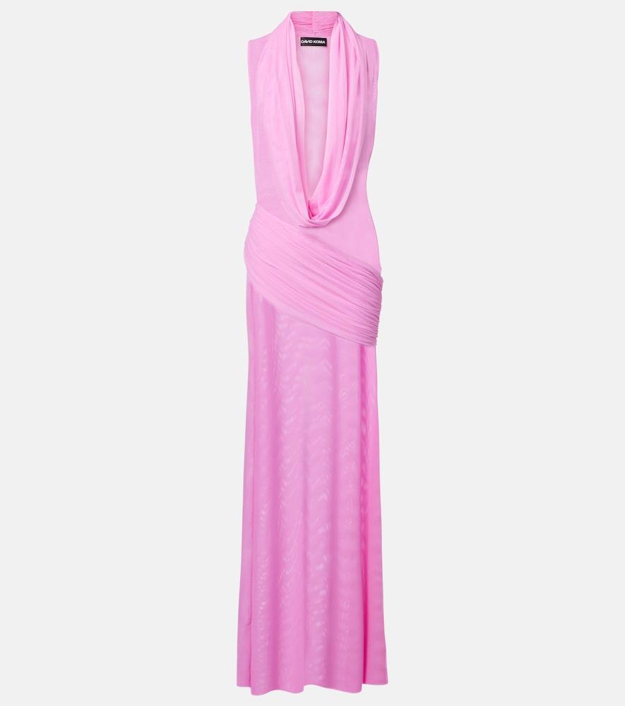david koma semi-sheer gown