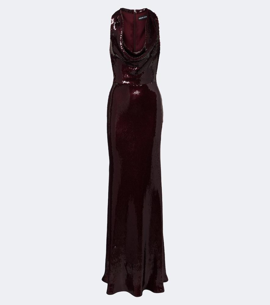david koma sequined gown
