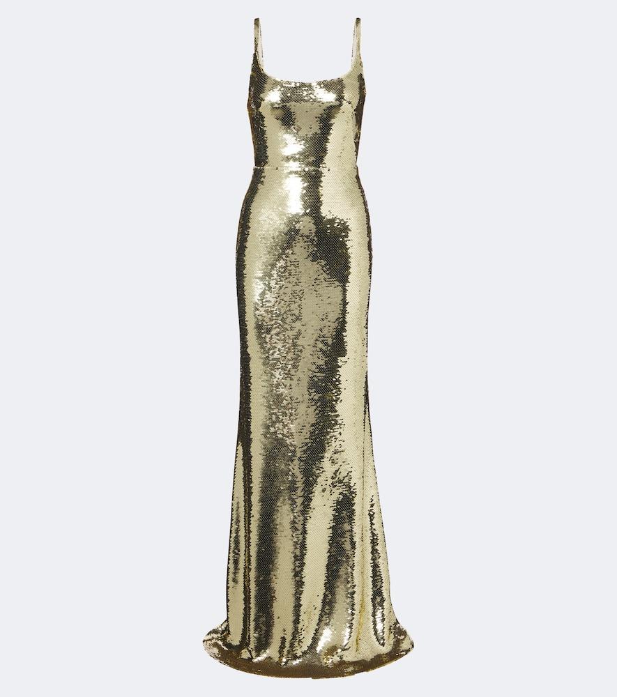 david koma sequined gown