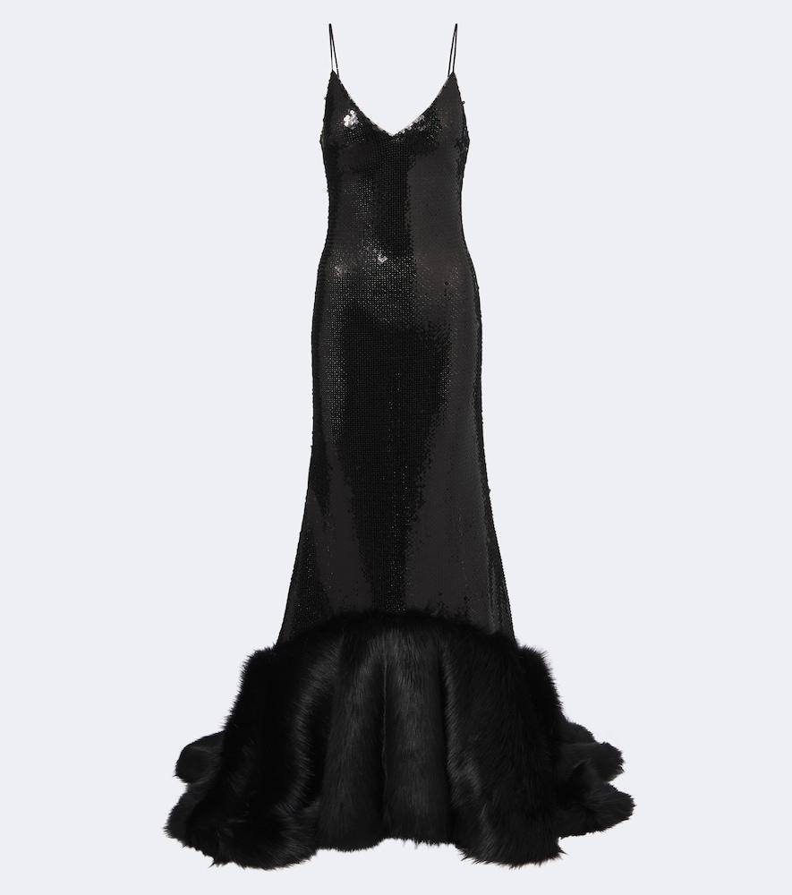 david koma sequined gown