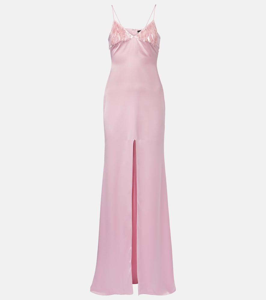 david koma sequined satin gown
