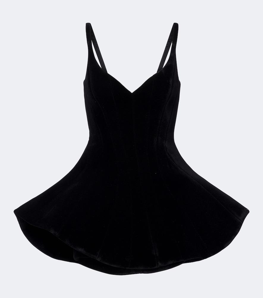 david koma velvet minidress
