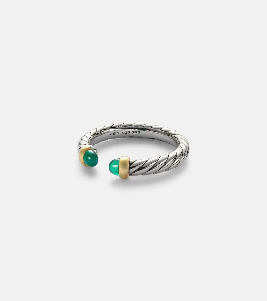 david yurman cable collectibles petite cable sterling silver ring with onyx