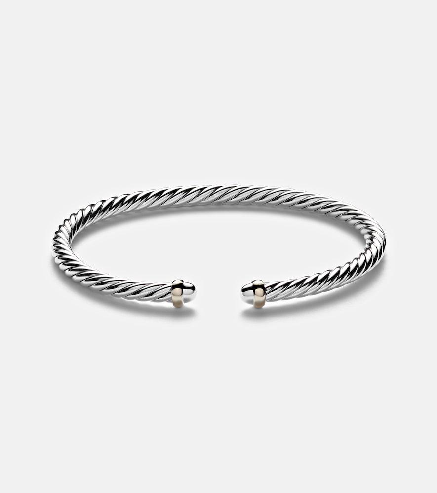 david yurman cable flex sterling silver and 14kt gold cuff bracelet