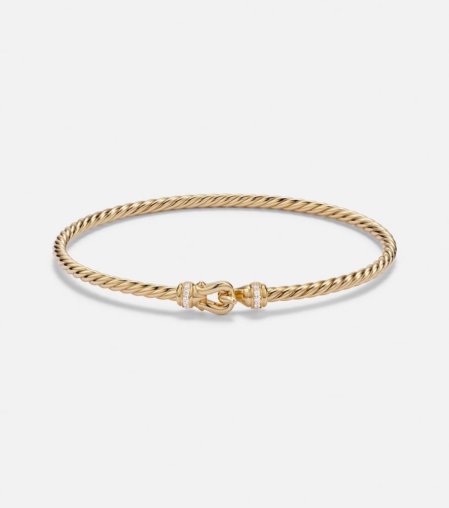 david yurman cablespira micro 18kt gold bracelet with diamonds