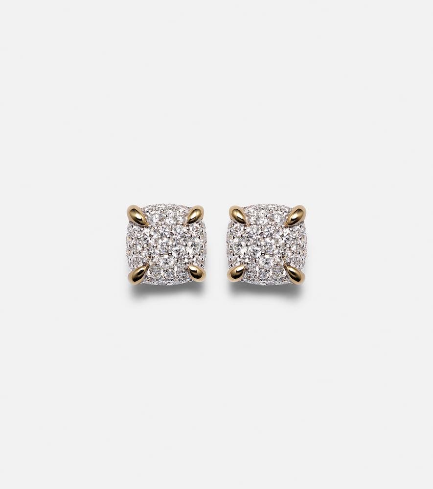 david yurman châtelaine 18kt gold earrings with diamonds