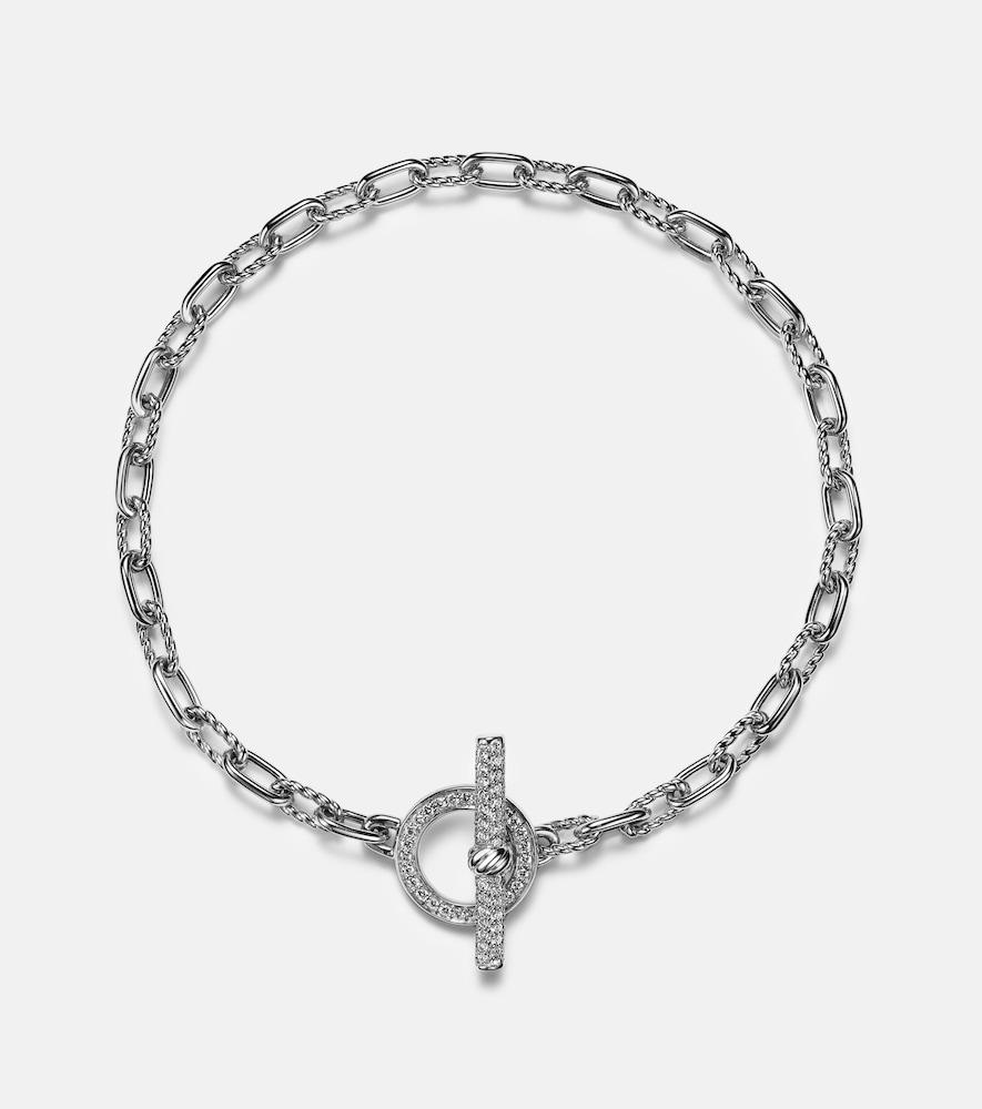 david yurman dy madison sterling silver bracelet with diamonds