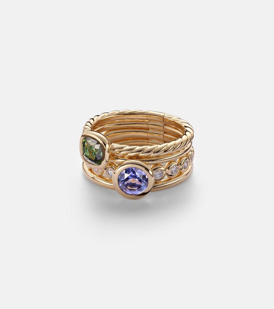 david yurman dy mercer 18kt gold ring with gemstones