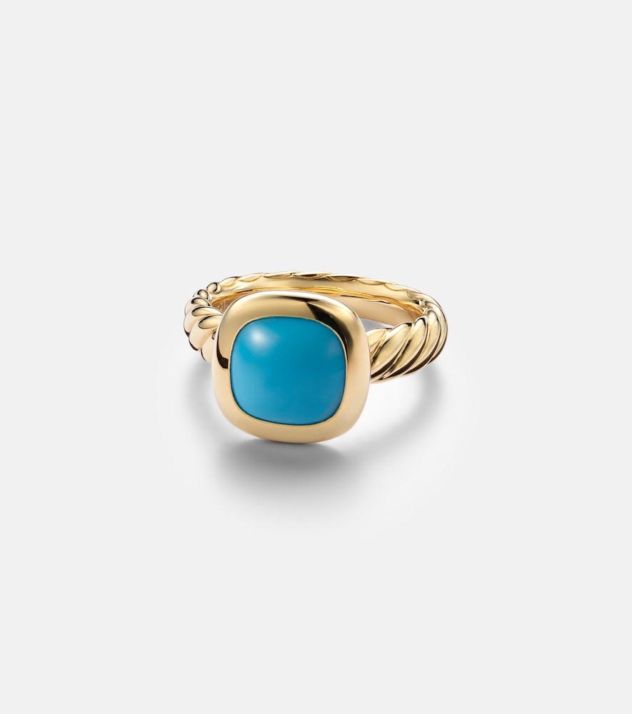 david yurman dy mercer 18kt gold ring with turquoise
