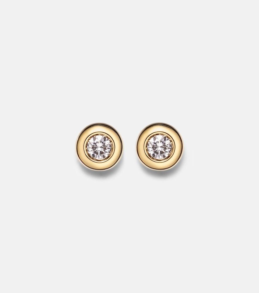 david yurman pavé 18kt gold earrings with diamonds
