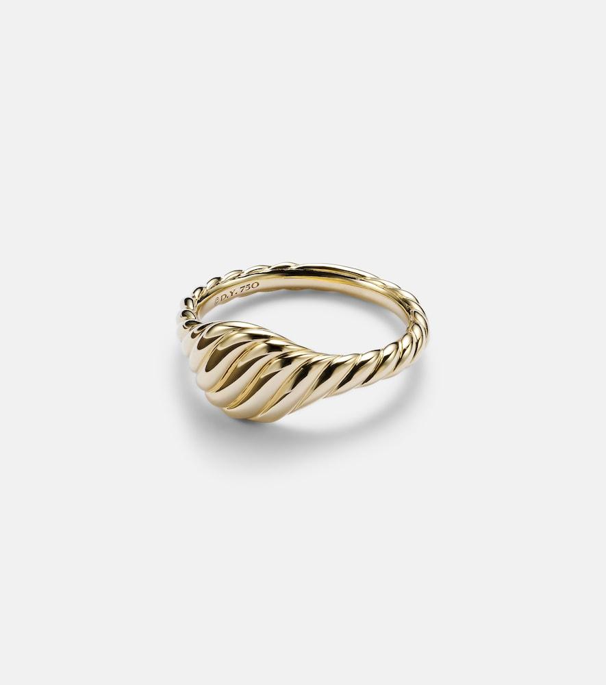 david yurman sculpted cable 18kt gold pinky ring