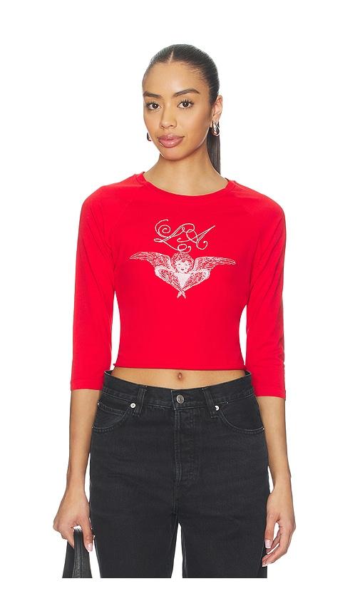 daydreamer daydreaming raglan tee in red. - size m (also in xl)