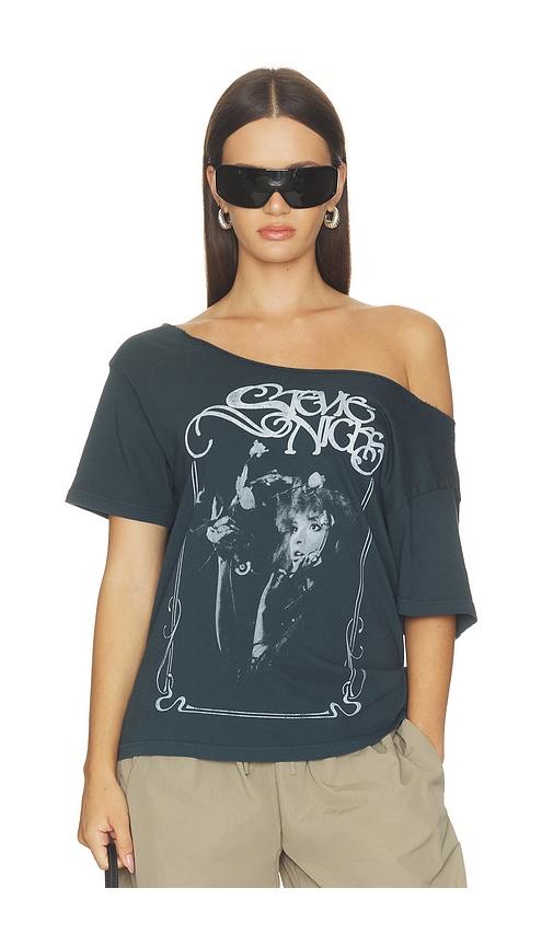 daydreamer stevie nicks bella donna off the shoulder tee in black. - size m (also in s, xs)