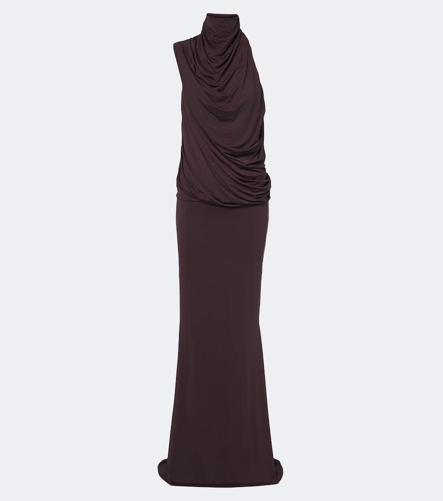 de la vali lurna draped jersey maxi dress