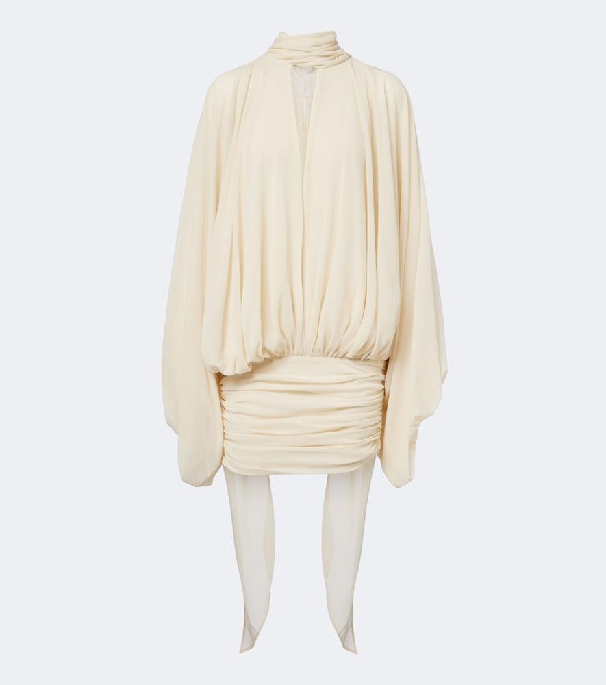 de la vali maite draped chiffon minidress