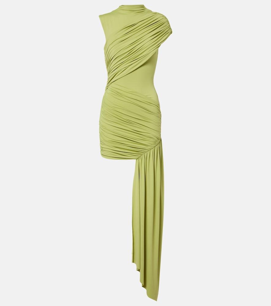 de la vali ravenna draped jersey minidress