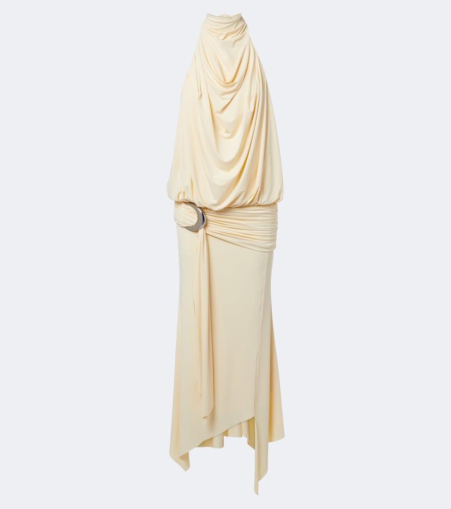 de la vali vida draped jersey midi dress