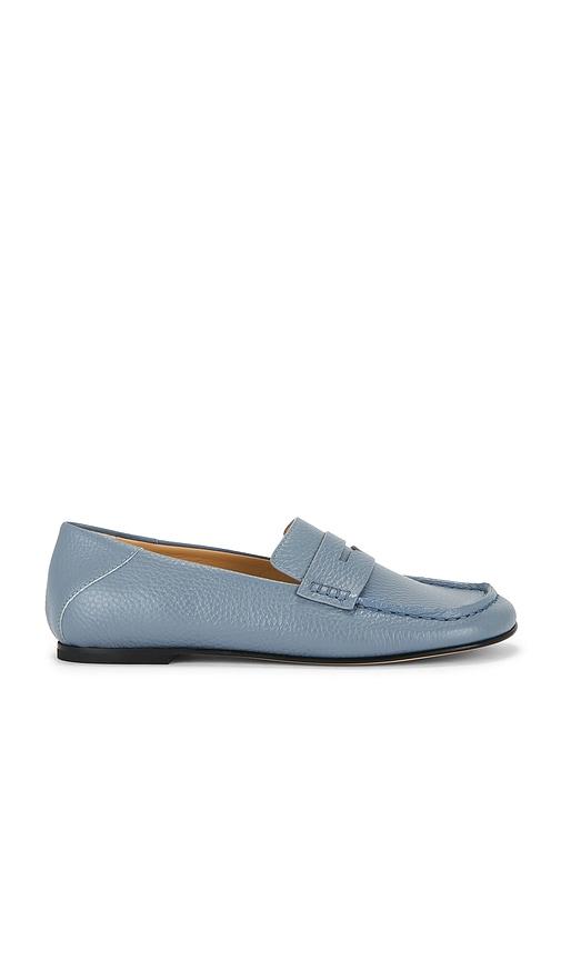 dear frances drew loafer with penny strap in baby blue. - size 36 (also in 37, 38, 39)