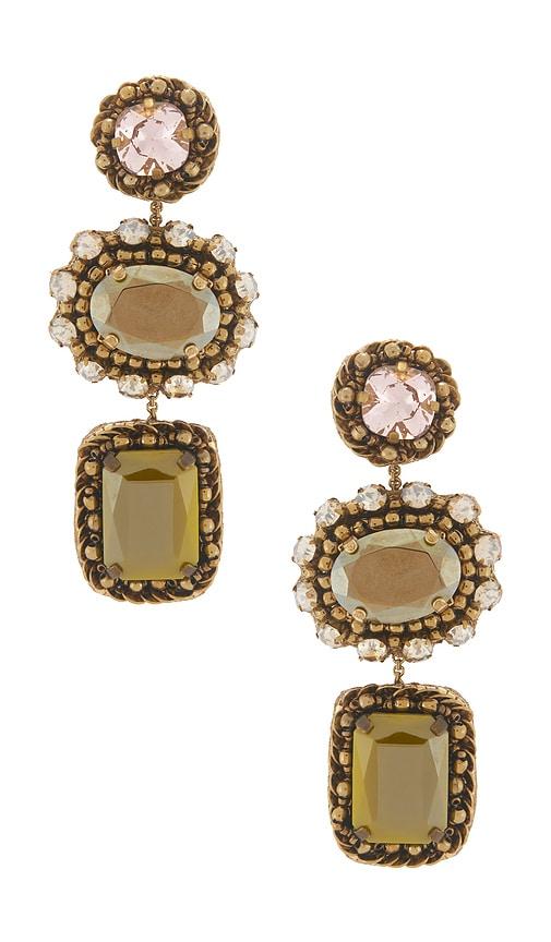 deepa gurnani rehman earring in olive.