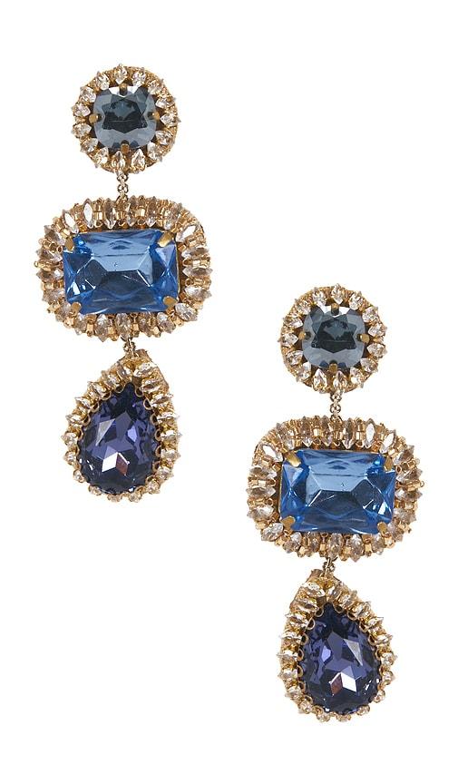 deepa gurnani sashi earring in blue.